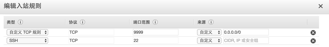 入站规则配置